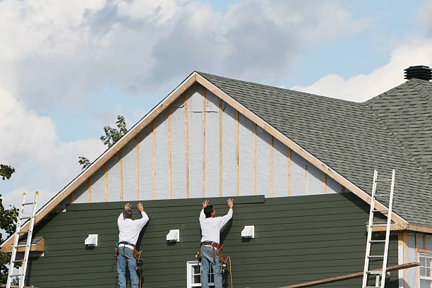 Professional Emergency Siding Repair technician working in Glenville, WV